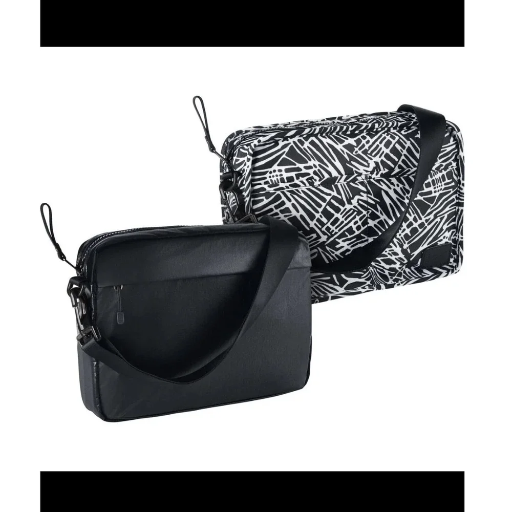 Nike Tech Small Items Crossbody Bag Reversible Black White Graphic BA5123-010